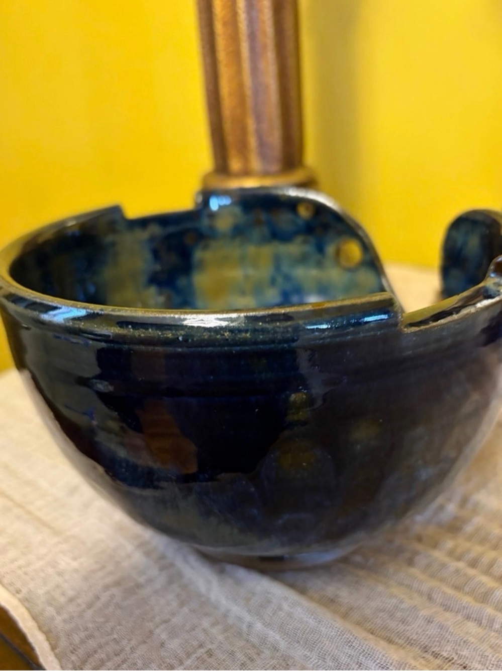 Handcrafted Studio
Pottery Yarn Bowl - Glazed Ceramic Spiral
Knitting Holder - Picture 7 of 11